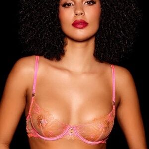 [SHIPS APRIL] Honey Birdette Lilly Bra - White & Neon Floral - 32A